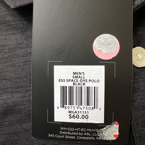 NWT Walter Hagen Men’s Core Space Dye Golf Polo in Black in size Small - Picture 7 of 7